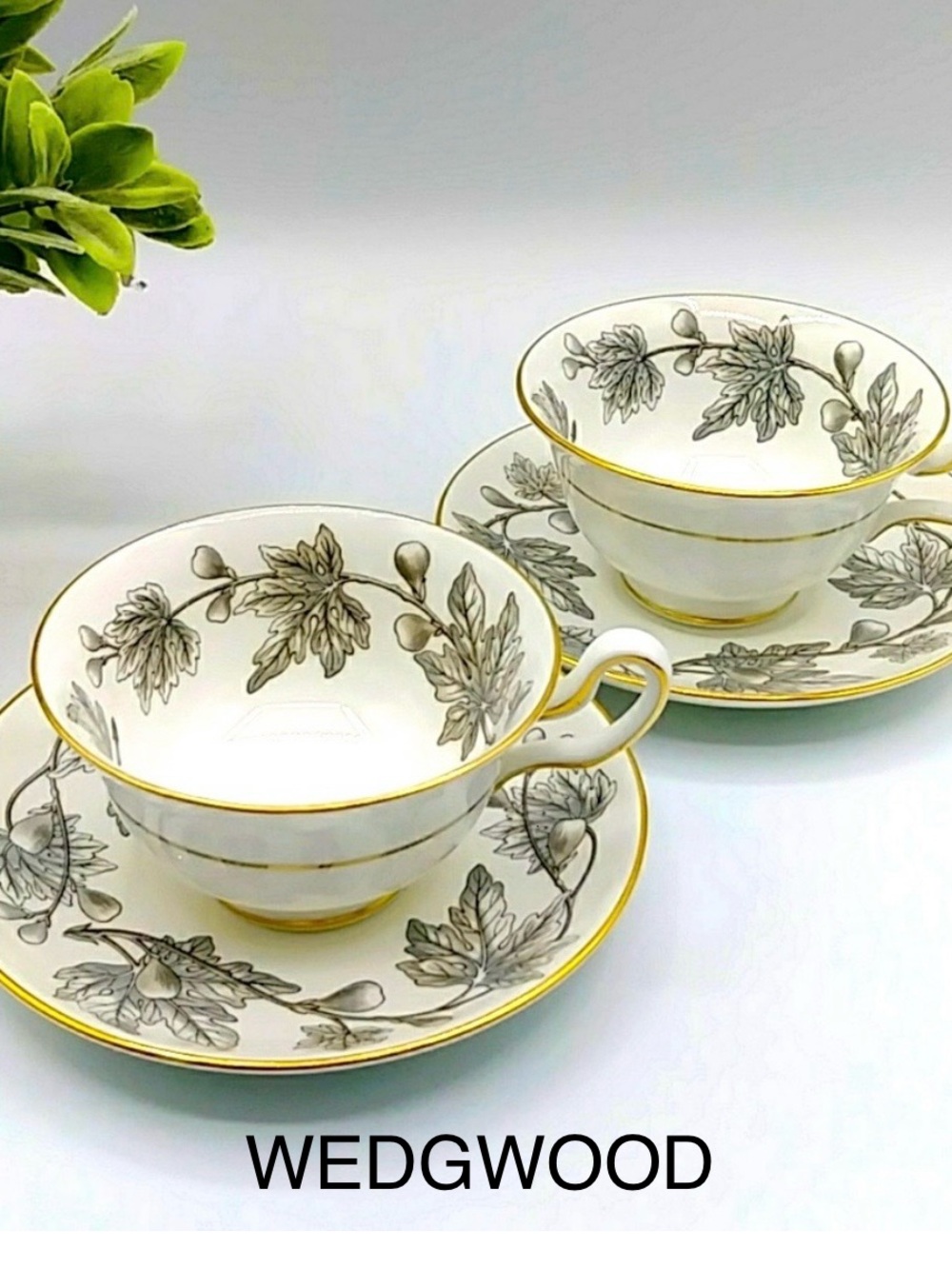 🫖HP! 2 Sets of Wedgwood Ashford Cups & Saucers. Made In England.